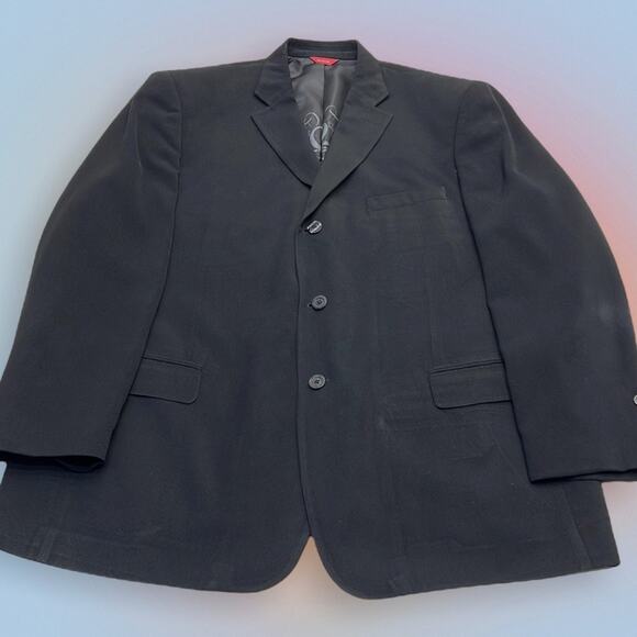 PUBLIC NOTICES Men's 2XL Black Sport Coat Blazer - Picture 4 of 6